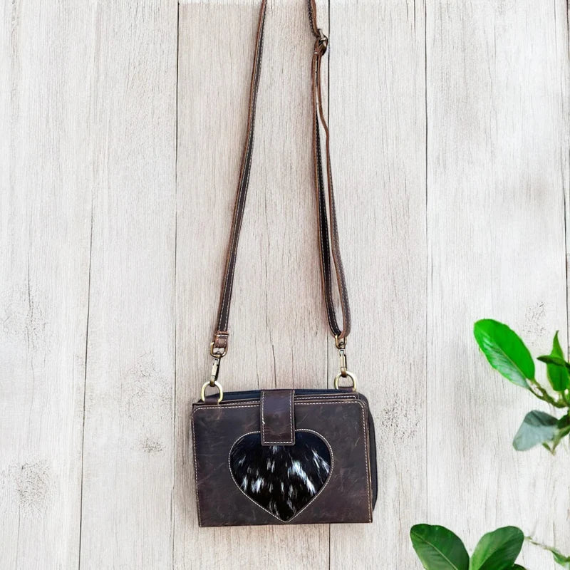 ALL COWHIDE MIRROR CROSSBODY WALLET